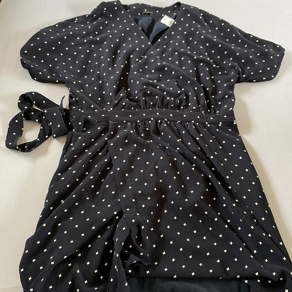 Navy blue wrap dress